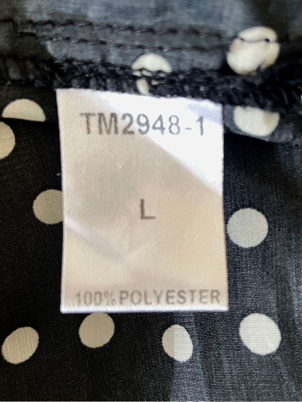 Karlie Polka Dot Colorblock Blouse Large Navy Orange Lightweight Statement Top - Picture 4 of 6